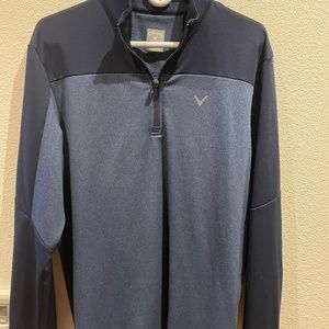Callaway Opti-Dry 1/4 Zip Blue Pullover MENS Medium